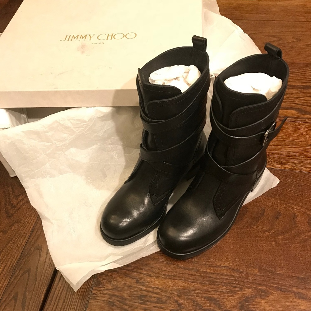 Jimmy Choo Dalston Flat Boots - Picture 1 of 8